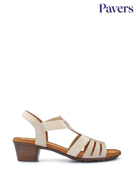 Pavers Cream Ladies Smart Sandals (F58608) | €44