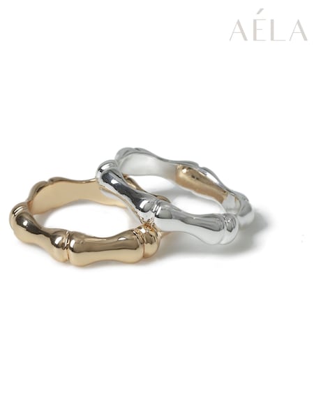 Aela Gold Tone/Silver Tone Bamboo Ring (F58625) | €18