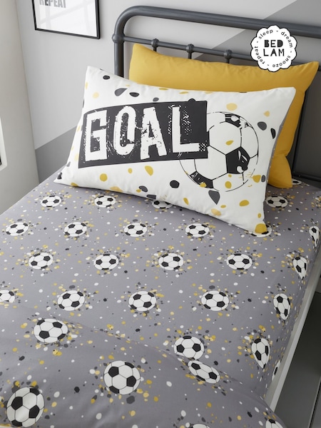 Bedlam Gold Goal Easy Care 25cm Fitted Bed Sheet (F58698) | €14