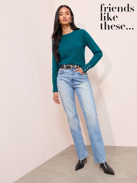 Friends Like These Green Long Sleeve Crew Neck Jumper (F58761) | €34
