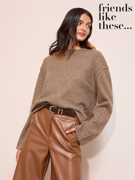 Friends Like These Neutral Crew Neck Jumper (F58775) | €41