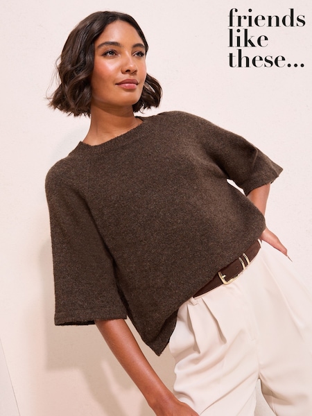 Friends Like These Brown Knitted Top (F58833) | SGD 66