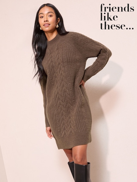 Neutro - Friends Like These Honeycomb Detail Mini Dress (F58835) | R$ 445