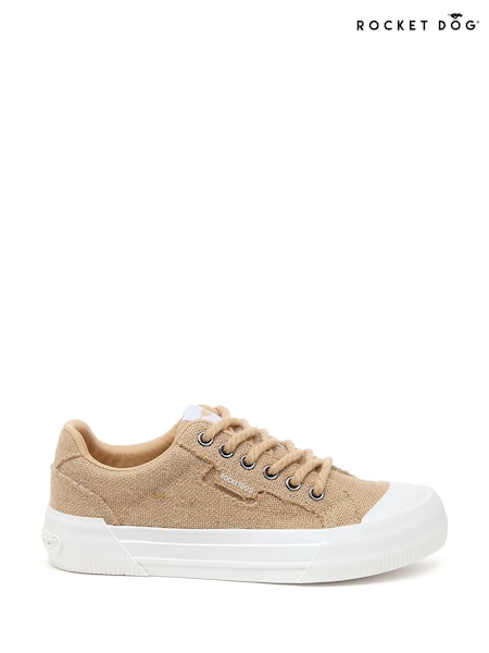 Rocket Dog Natural Cheery Heidi Jute Linen Trainers (F58902) | €64