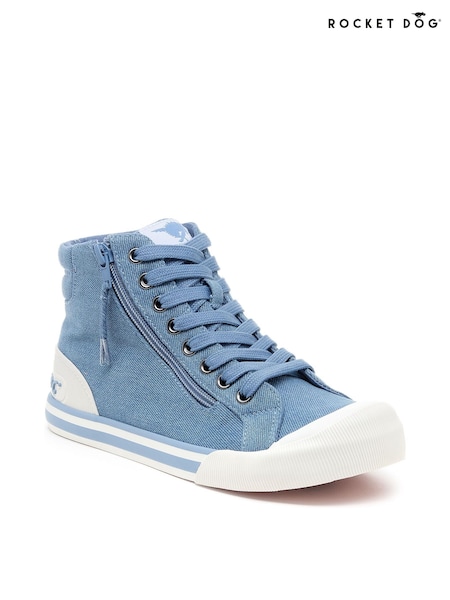 Rocket Blue Dog Denim High-Top Trainers (F58909) | R$ 445