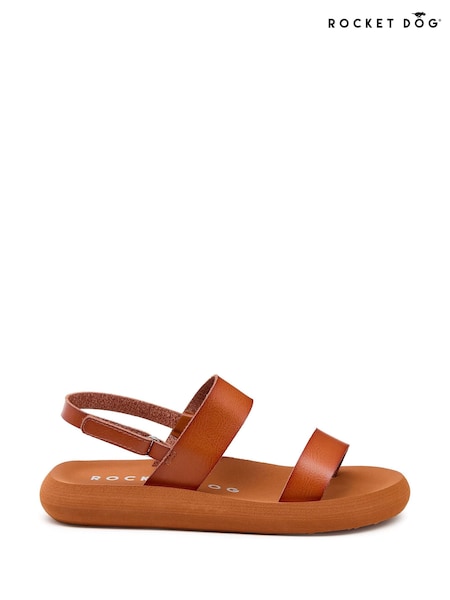 Rocket Dog Sunshine Unlined Burnished PU Brown Sandals (F58912) | R$ 235