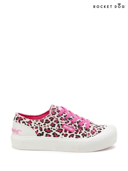 Rocket Dog Animal Print Jazzin Plus Monroe Cotton Trainers (F58913) | €56
