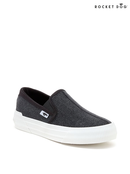 Rocket Dog Cheeryful Orchard Canvas Cotton Black Trainers (F58914) | ₪211
