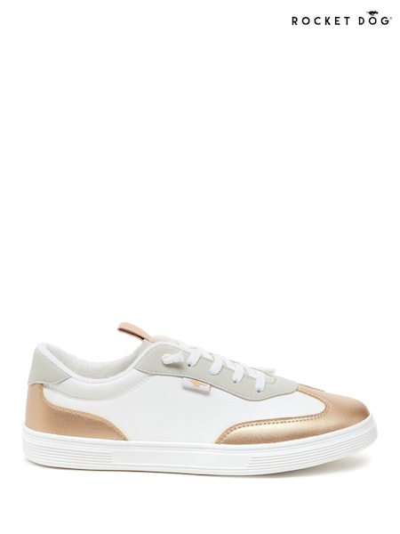 Rocket Dog Zap Block Slip-On White Trainers (F58915) | ₪201
