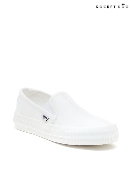 Rocket Dog Cheeryful 12A Canvas White Slip-Ons (F58917) | ₪211