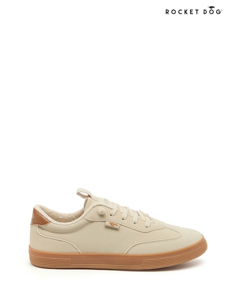 Rocket Dog Natural Zap Paris Suede Trainers (F58922) | ₪201