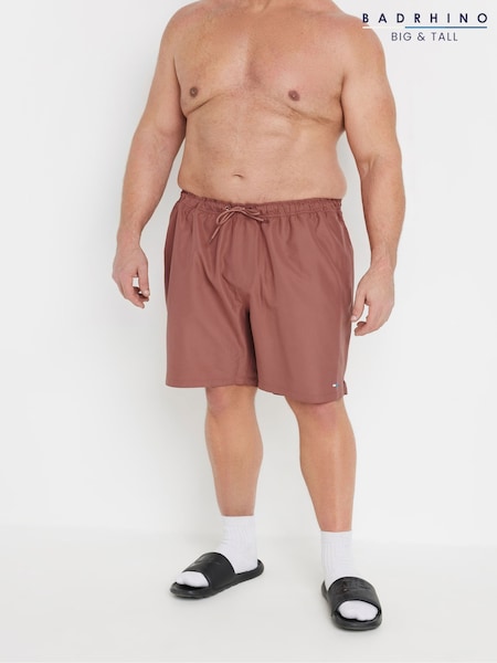BadRhino Big & Tall Brown Plain Swim Shorts (F58960) | kr328