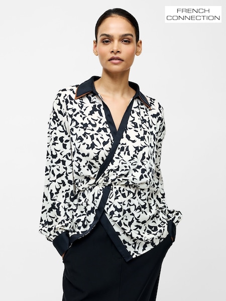 French Connection Domasco Poly Twist Blouses (F58974) | 514 LEI
