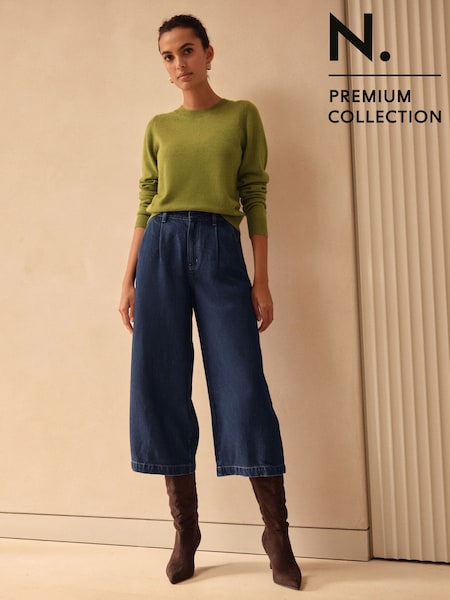 Dark Blue N.Premium High Rise Culotte Jeans (F59072) | €45