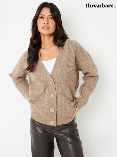 Threadbare Button Up V-Neck Chunky Knit Cardigan (F59099) | € 34