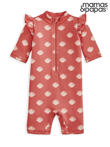 Mamas & Papas Red Shell Print Rashsuit (F59108) | ‏111‏₪