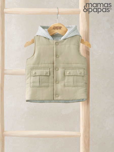 Mamas & Papas Hooded Brown Gilet (F59122) | 50 €