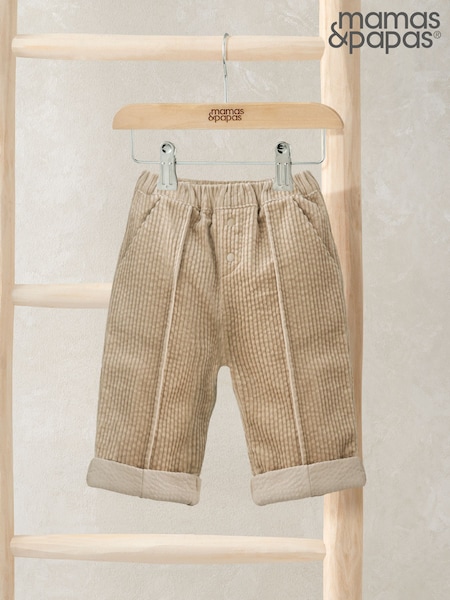 Mamas & Papas Corduroy 100% Cotton Brown Trousers (F59124) | R$ 195