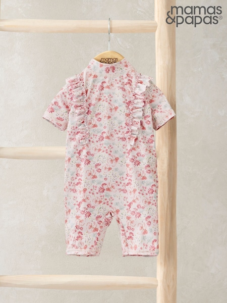 Mamas & Papas Floral Print Short Sleeve Rashsuit (F59126) | 164 LEI