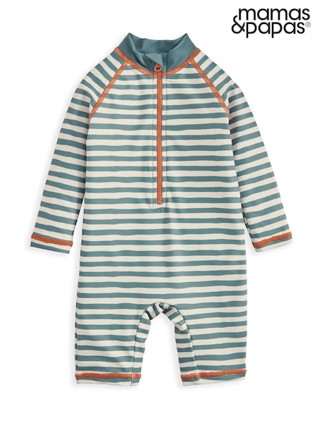 Mamas & Papas Blue Stripe Long Sleeve Rashsuit (F59139) | ‏111‏₪