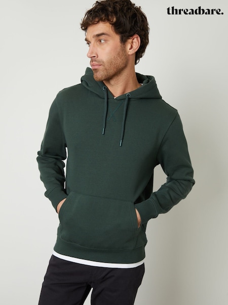 Threadbare Forest Green Mock T-Shirt Pullover Hoodie (F59186) | €37