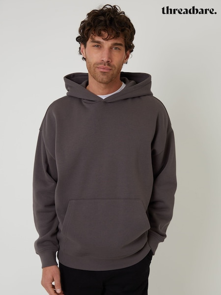 Threadbare Grey Oversized Fit Pullover Hoodie (F59207) | R$ 280