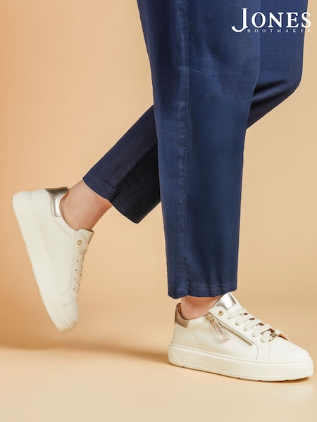 Jones Bootmaker Paulina Chunky Leather Trainers (F59221) | ₪448