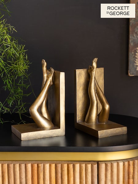 Rockett St George Set of 2 Gold Legs Bookends (F59388) | €32