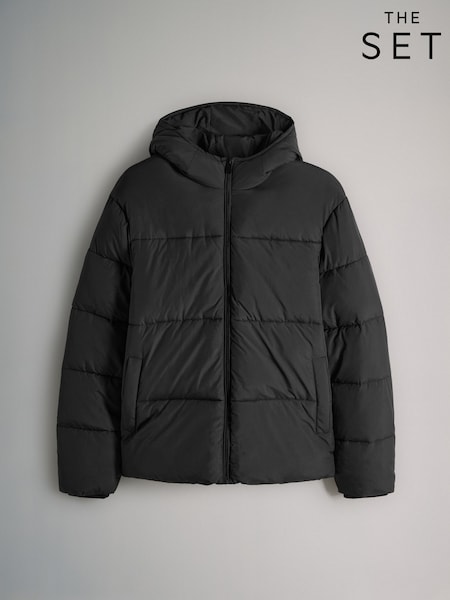 The Set Black Short Padded Coat (F59475) | R$ 425