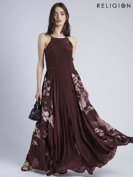 Religion Inversion Maxi Dress In Placement Print (F59711) | 931 LEI