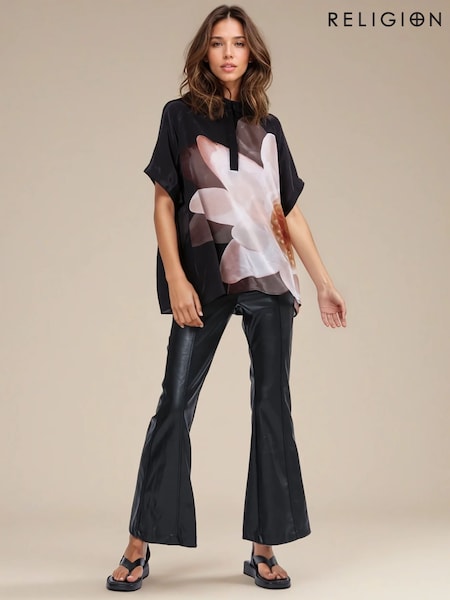 Religion Jade Shirt Blouse With Floral Print Placement Print (F59765) | €93