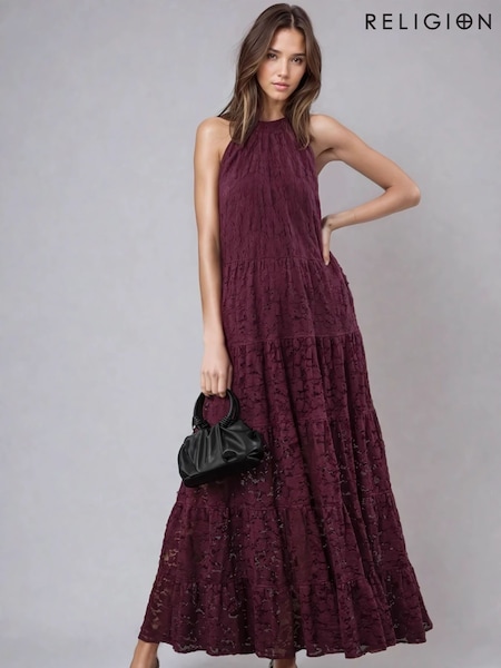 Religion Eileen Tiered Maxi Lace Dress (F59788) | €152