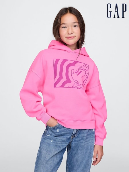Gap Pink Minnie Mouse Disney Vintage Soft Oversized Hoodie (4-13yrs) (F59841) | €46