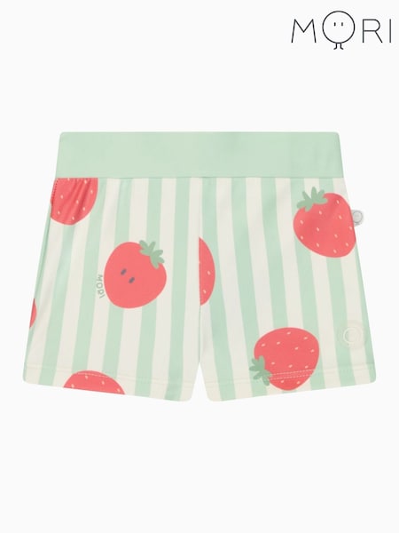 Mori Green Strawberry Stripe Swim Shorts Upf 50+ (F59864) | ‏75‏₪