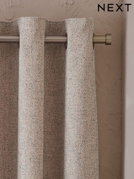 Natural Chunky Marl Textured Eyelet Lined Curtains (F59886) | 367 QAR - 857 QAR