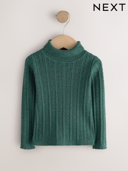 Dark Green Roll Neck Jumper (3mths-10yrs) (F59981) | €16 - €19