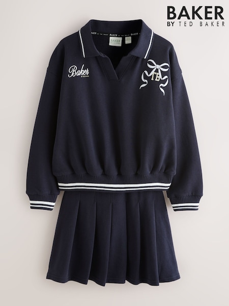 Baker by Ted Baker 2 Piece Varsity Sweat Top & Skirt Set (F60056) | AED227 - AED257