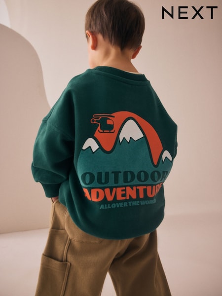 Green Sweatshirt and Utility Joggers Set (3mths-7yrs) (F60090) | AED91 - AED112