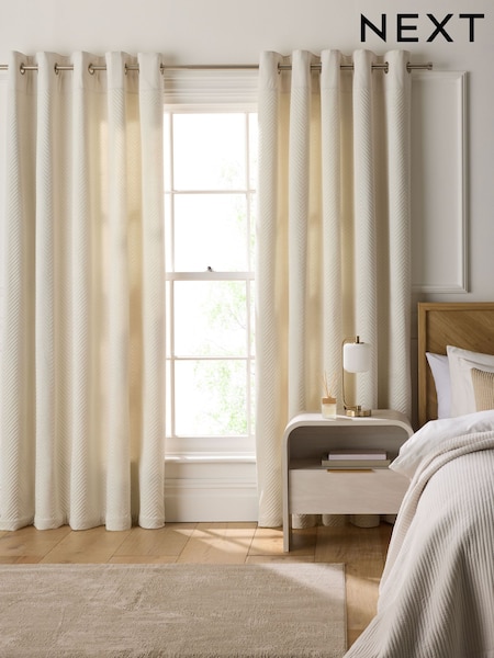 Natural Cream Madison Super Thermal Eyelet Curtains (F60121) | €94 - €249