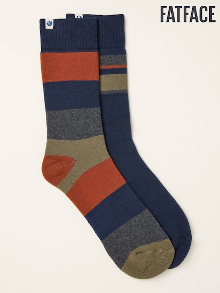 FatFace Multi Colour 2 Pairs of Thermal Socks (F60138) | 79 QAR