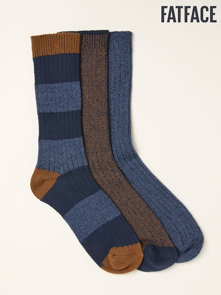 Blue 3 Pairs of Boot Socks (F60151) | €26