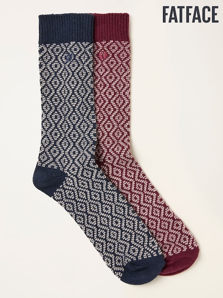 FatFace 2 Pairs of Geo Socks (F60155) | R$ 140