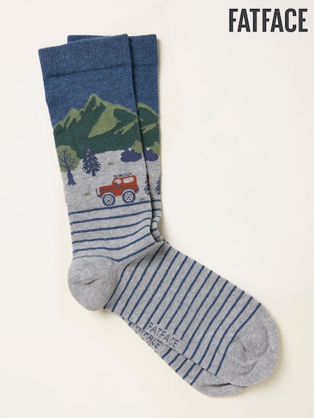 FatFace Navy Off Roader Socks (F60165) | AED44
