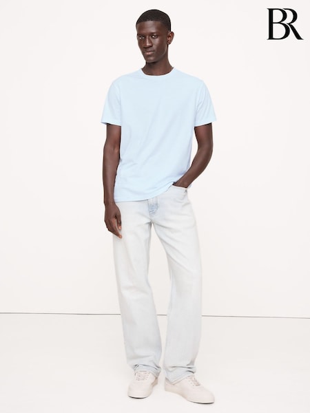 Sininen - Banana Republic Lightweight Cotton Crew-neck T-shirt (F60173) | €55