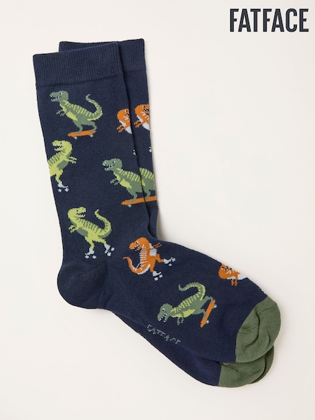 FatFace Navy Dinosaur Socks (F60177) | €11