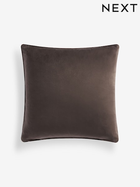 Brown 43 x 43cm Matte Velvet Cushion (F60298) | 34 QAR