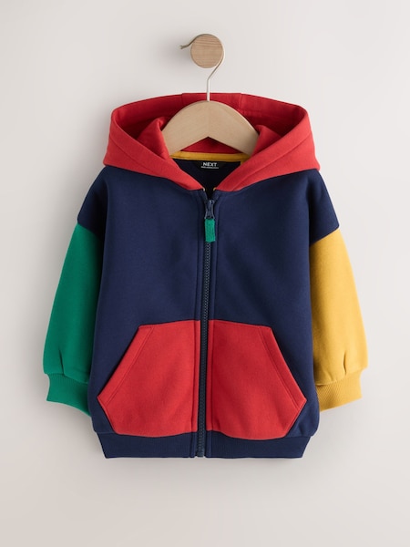 Bright Colourblock Zip Through Hoodie (3mths-7yrs) (F60305) | €17 - €20