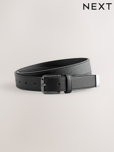 Black Faux Leather Belt (F60555) | R$ 115