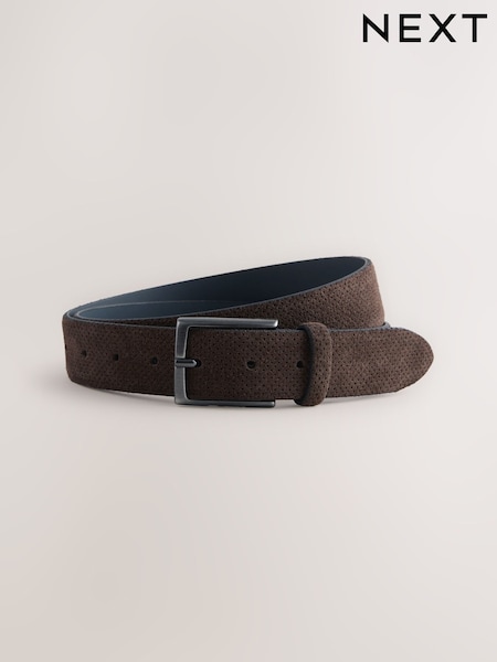 Brown Suede Perforated Belt (F60556) | €25