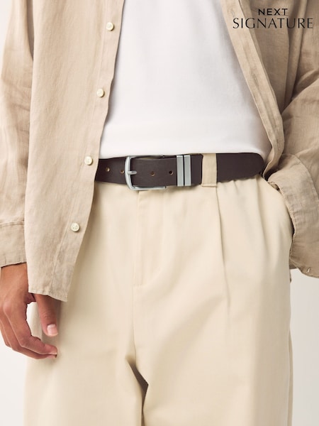 rjava - Signature Leather Belt (F60577) | € 27